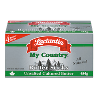 Lactantia My Country Butter Sticks, Unsalted 4x113.5 g