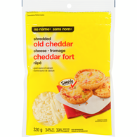 No Name Shredded Old White Cheddar Cheese320 g