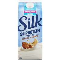 Silk Protein Almond & Cashew Beverage, Vanilla, Unsweetened, Dairy-Free1.75 l